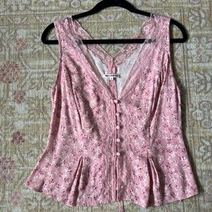 Reformation Christina Top Size 4 Pink